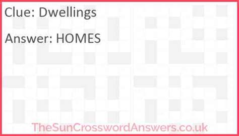 Clue & Answer Definitions. . Dwellings crossword clue